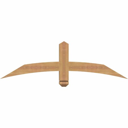 Ekena Millwork Bellingham Timber Gable Bracket, Western Red Cedar, 48"W x 14"H x 3 1/2"D x 3 1/2"F, 7/12 Pitch GBW048X14X0404BEL00SWR